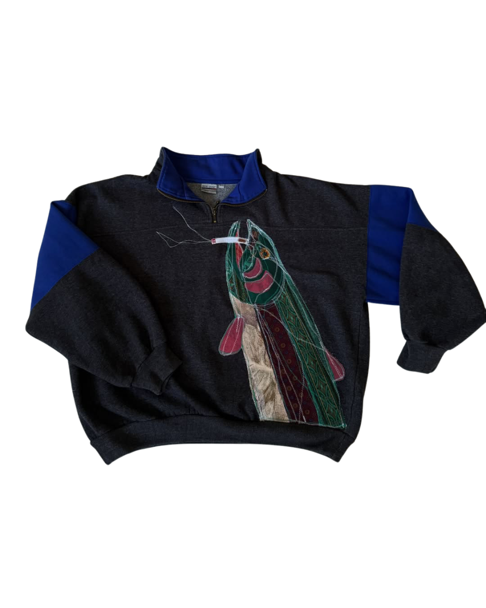 Salmon Graphic Sweater