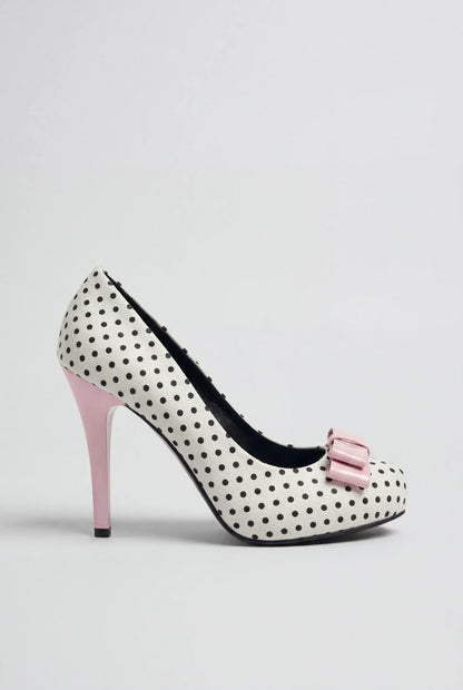 Polka Dot Bow Heels