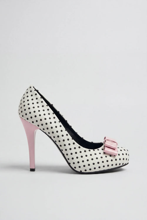 Polka Dot Bow Heels