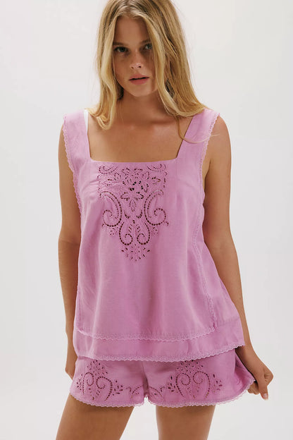 Broderie Short Set